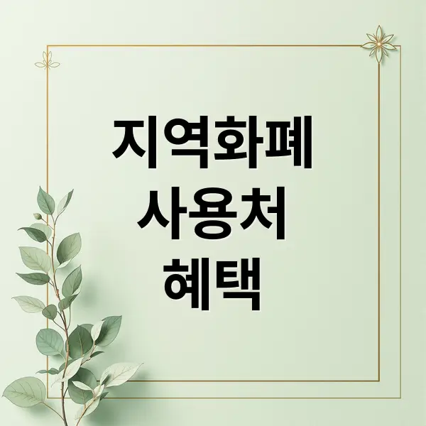지역화폐 A to Z: 혜택, 신청, 경제 효과 지역화폐 A to Z: 혜택, 신청, 경제 효과