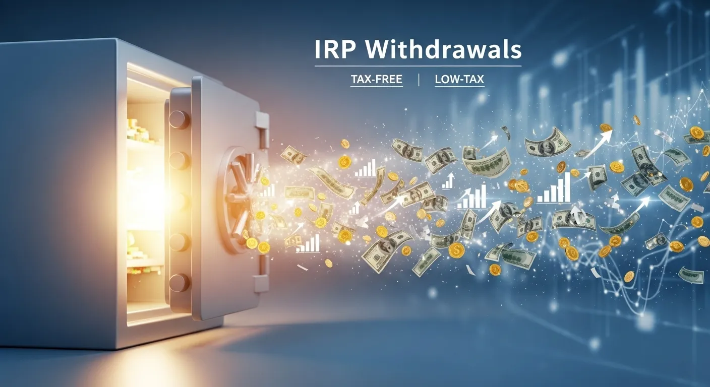 2025 IRP 계좌 해지, 몰랐던 세금 혜택/그리고 주의할 점 세금 부담 없이 인출되는 IRP 자금을 상징하는 열린 금고