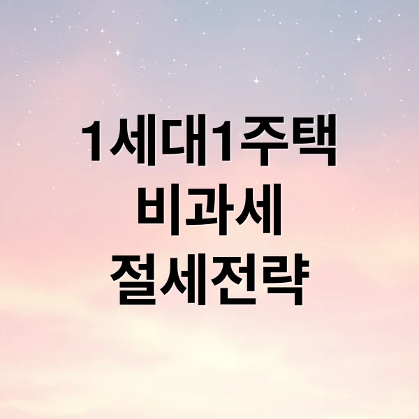 Read more about the article 1세대 1주택 비과세 완벽 가이드: 조건, 양도세 계산, 절세 전략