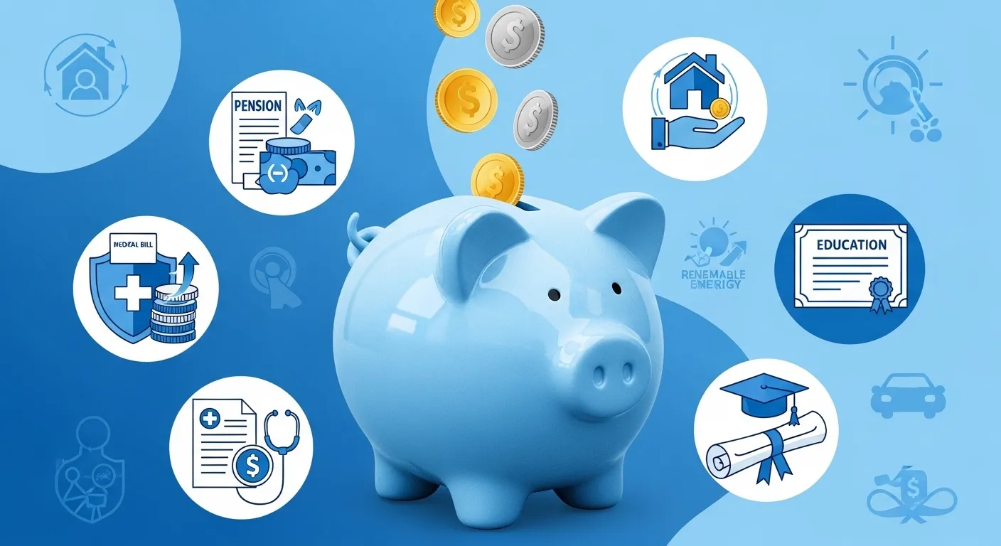 이것만 알면 끝!/종합소득세 폭탄 피하는 8가지 비법 저축, 의료비, 교육비 등 다양한 세액공제 및 소득공제를 통해 돼지저금통에 돈이 쌓이는 모습.